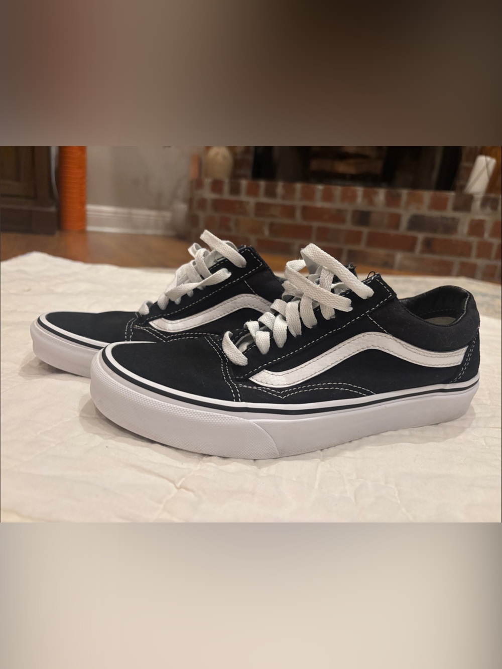 Vans Black & White Old Skool Low-Top Sneakers